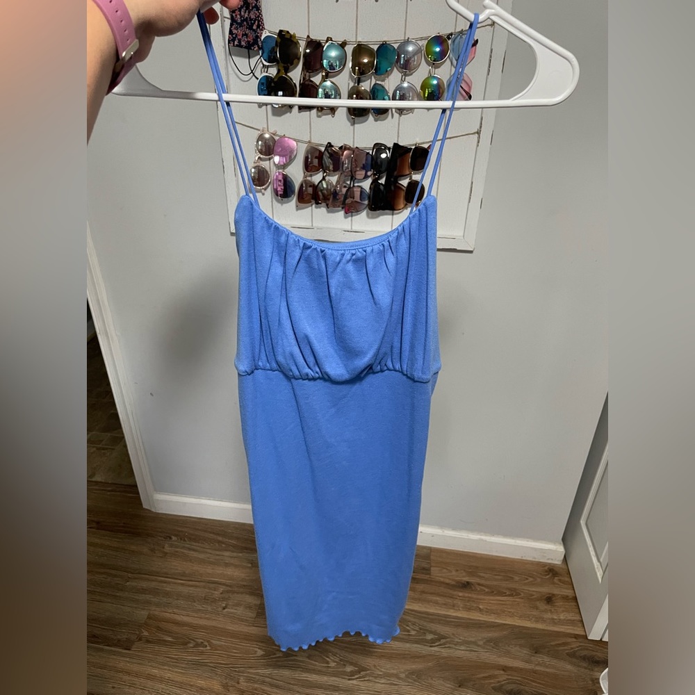 Blue mini dress